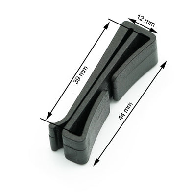 10 Pcs. Plastic Slider Ring, Color Black, Size 40 mm, SKU CLAP40-NERO