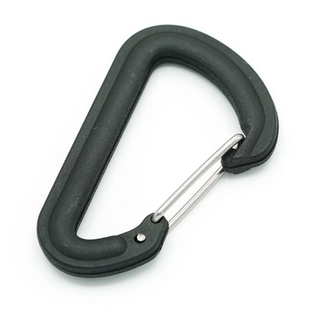 2 Pcs. Plastic Hook with Stainless Steel Spring, Color Black, SKU MF1-NERO