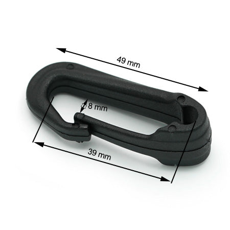 2 Pcs. Plastic Hook, Color Black, SKU MSC-NERO