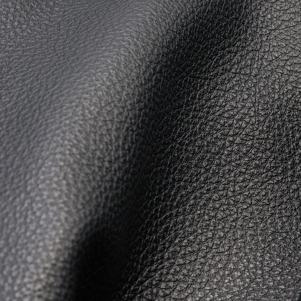 25x35 cm Leather Panel, Black Pebbled, Soft, 1.5 mm