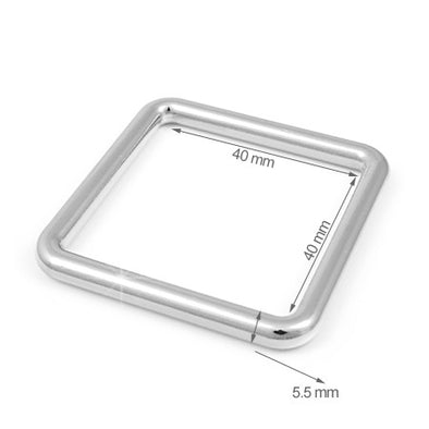 Inel Patrat 4 cm Culoare Argintiu  