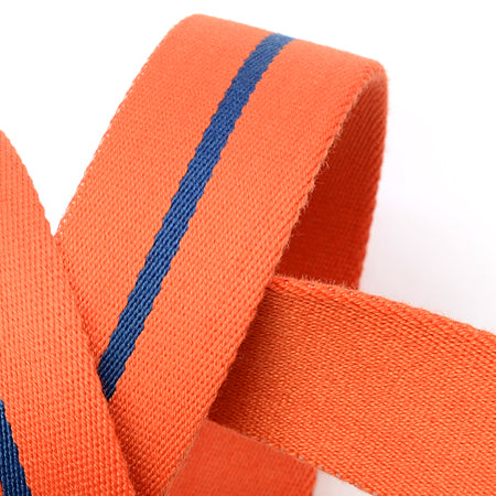 1 Meter Premium Webbing 30 mm, Orange / Blue