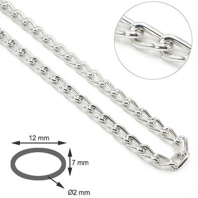 1 Meter Metal Chain, Shiny Nickel, SKU 200L/ALL-NKL