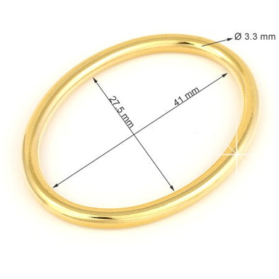 Inel Oval 41 mm Culoare Auriu  