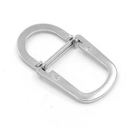 4 Pcs. D Buckle Without Tongue, for Belt, 15 mm, Color Shiny Nickel, SKU 428AB/15-NKL