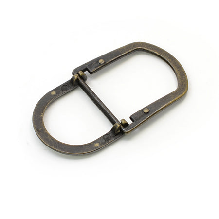 4 Pcs. D Buckle Without Tongue, for Belt, 15 mm, Color Old Brass, SKU 428AB/15-OANZ