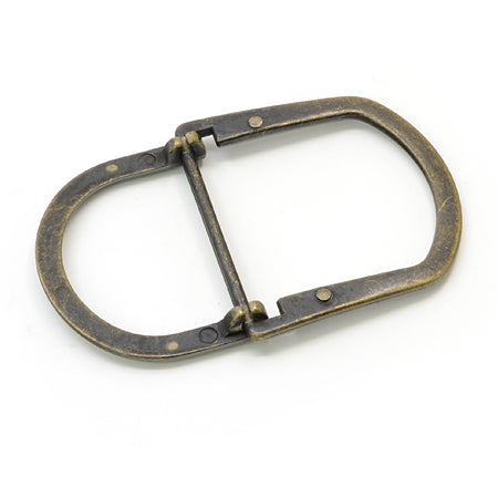 2 Pcs. D Buckle Without Tongue, for Belt, 25 mm, Color Old Brass, SKU 428AB/25-OANZ