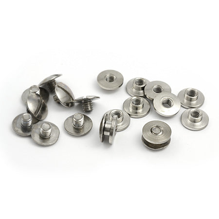 10 Pcs. Screw Rivets for Thin Leather 10 mm, H 2mm, 70010-NKL
