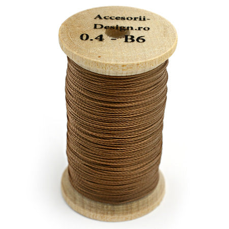 Handsewing Thread 0.4 mm, 80 m, Latte Brown B6