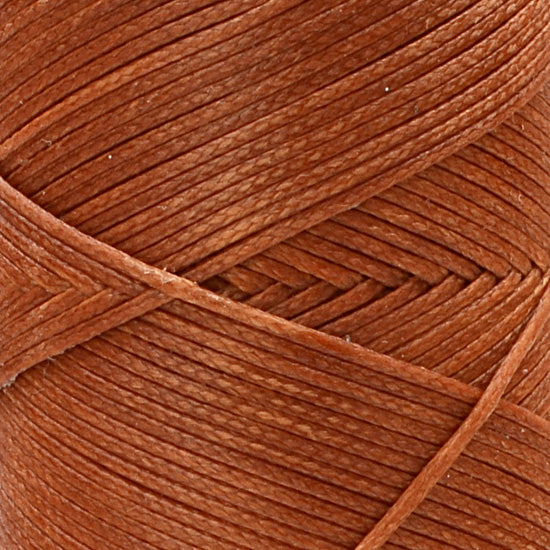 100 m Waxed Thread 1 mm for Sewing Leather, Rust Brown 09