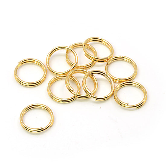 10 buc. Jump Rings 10 mm, Color Shiny Gold, SKU BR10-ORL