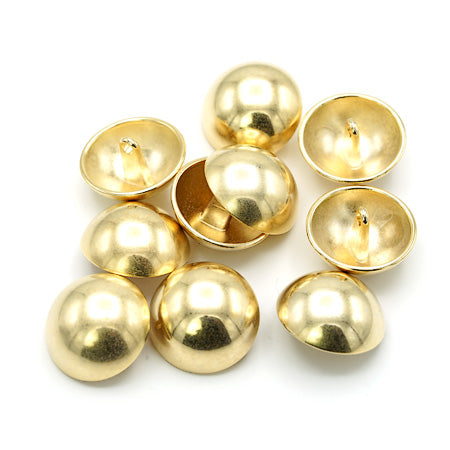 10 Pcs. Metal Button for Sewing, 20 mm, Color Matte Gold Free, SKU C759/36-OROF