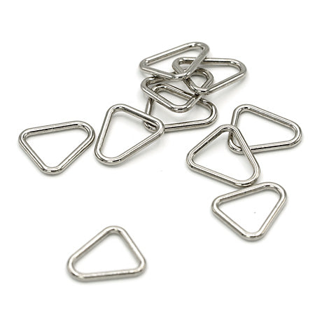 10 Pcs. Triangle Rings 6 mm, Color Shiny Nickel, SKU C9145-NKL