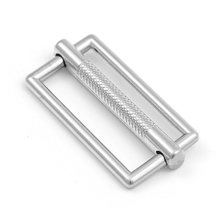 2 Pcs. Slider Buckle, Size 40 mm, Color Shiny Nickel, SKU C9860/40SC-NKL