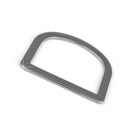 4 Pcs. Flat D Ring, Size 20 mm, Color Shiny Grey, SKU FZ46/20-CF