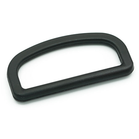 10 Pcs. Plastic D Ring, Color Black, Size 50 mm, SKU MA50-NERO