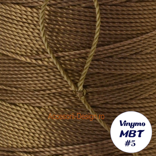 Vinymo MBT #5 Brown 123, Handsewing Thread 0.5 mm, 100 m