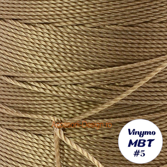 Vinymo MBT #5 Sand Brown 137, Handsewing Thread 0.5 mm, 100 m