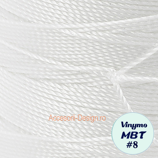 Vinymo MBT #8 White 100, Handsewing Thread 0.5 mm, 100 m