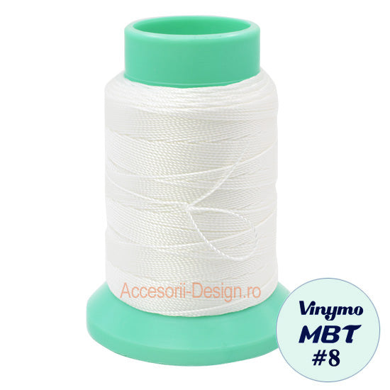 Vinymo MBT #8 White 100, Handsewing Thread 0.5 mm, 100 m