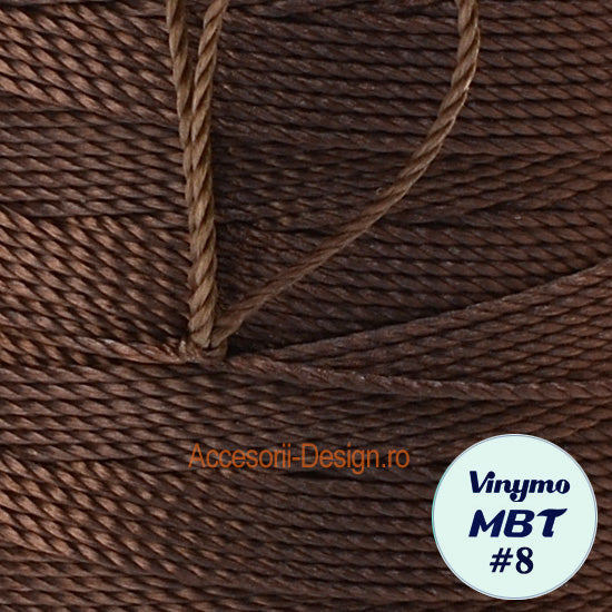 Vinymo MBT #8 Dark Brown 125, Handsewing Thread 0.5 mm, 100 m