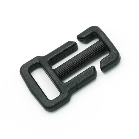 10 Pcs. Plastic Double Slide Buckle, Color Black, Size 20 mm, SKU PA2520-NERO