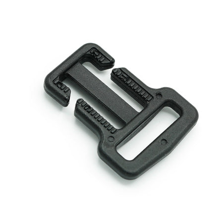 10 Pcs. Plastic Double Slide Buckle, Color Black, Size 25 mm, SKU PA2525-NERO