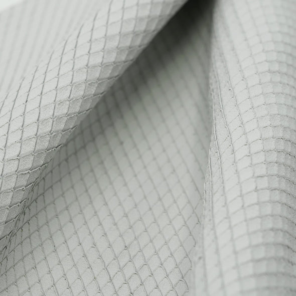 25x35 cm Leather Panel, Python Print Cream, Soft, 0.6 mm