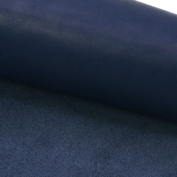 25x35 cm Leather Panel, Nappa Blue Navy Vintage Finish, Soft, 1.3 mm