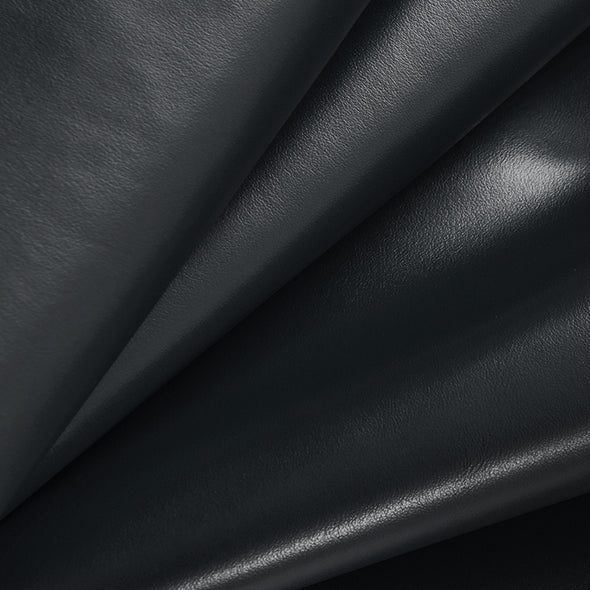 25x35 cm Leather Panel, Black Vintage Finish, Slightly Rigid, 1.5 mm