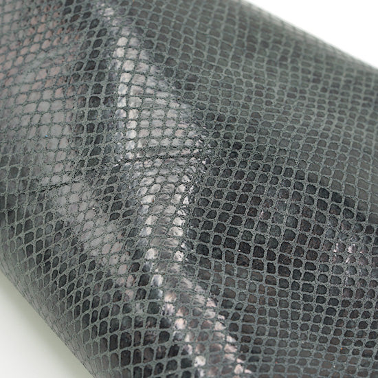 25x35 cm Leather Panel, Python Print Black