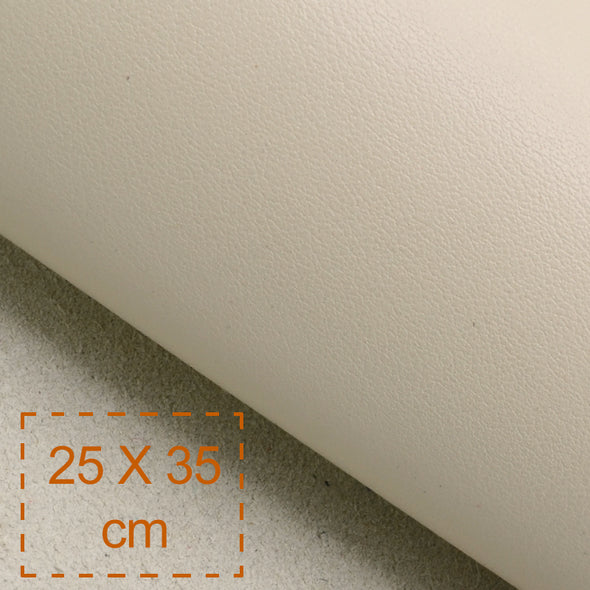 25x35 cm Leather Panel, Nappa Light Beige