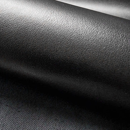 25x35 cm Leather Panel, Black Vintage Finish, Slightly Rigid, 1.5 mm