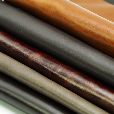 5 Pcs. 25x35 cm Leather Panel, Mixed Colors, Quality II-III, 1-1.5 mm