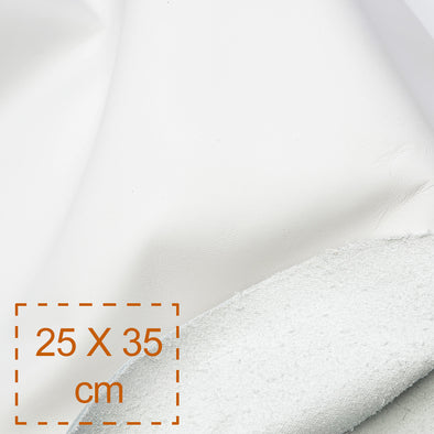 25x35 cm Leather Lining White, Soft, 1 mm
