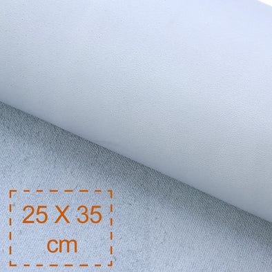 25x35 cm Leather Panel, Nappa Light Blue Vintage Finish, Soft, 1.2 mm