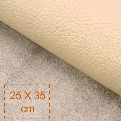 25x35 cm Leather Panel, Nude Pebbled, Soft, 1.5 mm