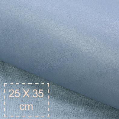 25x35 cm Leather Panel, Blue Vintage Finish, Soft, 1.2 mm