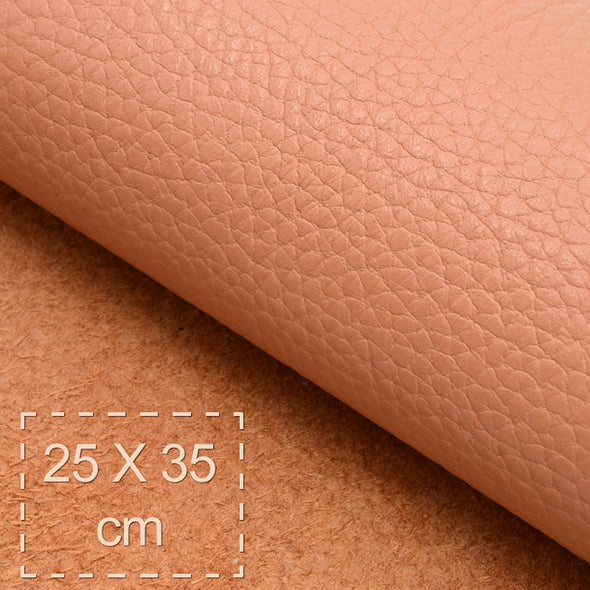 25x35 cm Leather Panel, Somon Pebbled, Soft, 1.5 mm