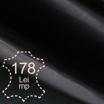 Leather Nappa Black, Slightly Rigid, 1.3 mm, over 1.5 sqm