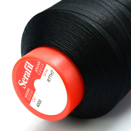 Serafil 10, Black 4000, Sewing Thread, Amann, 300 m