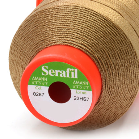 Serafil 40, Latte Brown 287, Sewing Thread, Amann, 1200 m