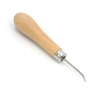 Leather Awl with Long Handle, Curved Tip